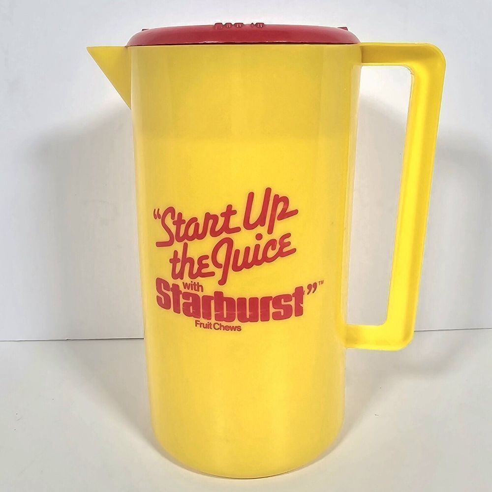 Starburst Fruit Chews Advertising Promo Plastic 72oz Pitcher With Lid